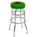 Double Ring Swivel Bar Stool w/ Logo on Top and Side of Seat